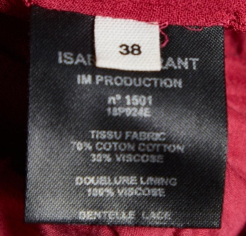 Isabel Marant Etoile Minifalda de algodón rosa con volantes S en Bueno estado para la venta en Dubai, Al Qouz 2