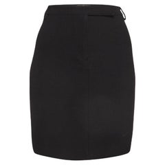 Fendi Jeans Vintage Negro Falda lápiz de crepé L