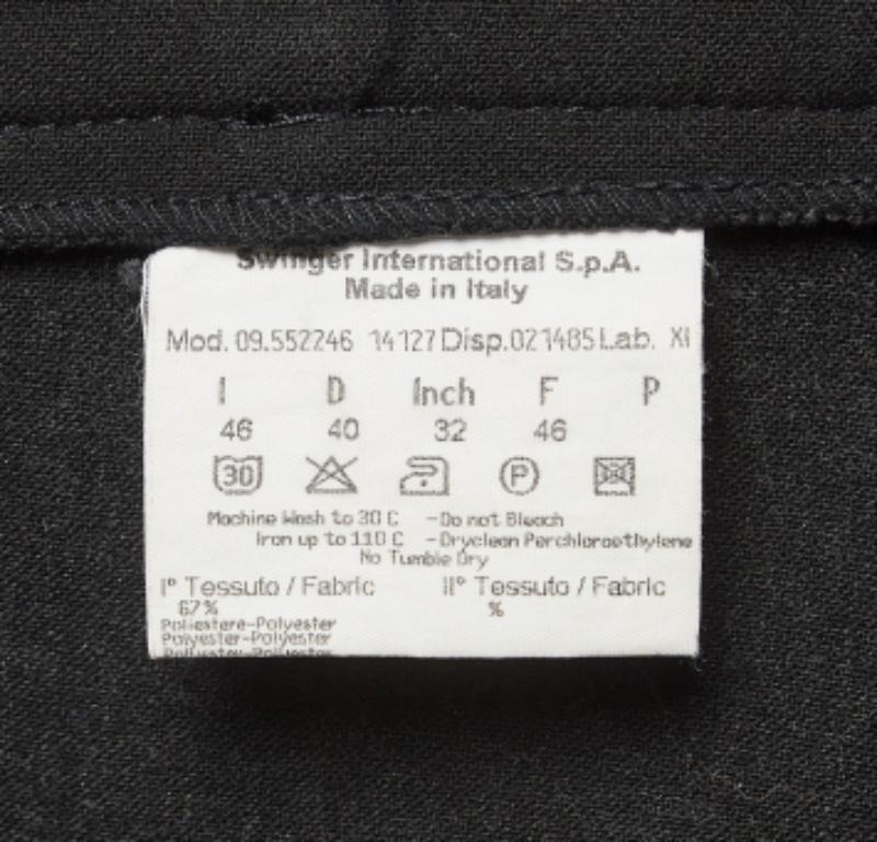Fendi Jeans Vintage Schwarzer Krepp-Bleistiftrock L Damen im Angebot