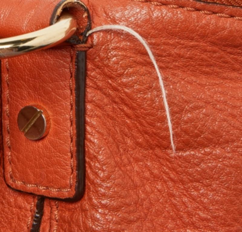 Sac à main en cuir orange de MICHAEL Michael Kors en vente 1
