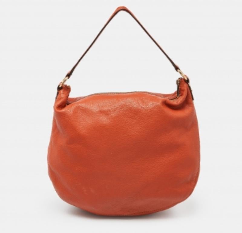 Sac à main en cuir orange de MICHAEL Michael Kors en vente 5