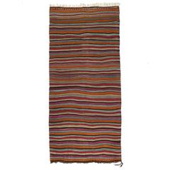 Vintage Striped Kilim Wide Runner