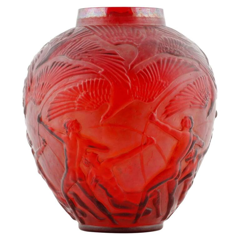 Lalique 'Archers' Vase at 1stDibs | archers decorative glass, lalique  archers vase