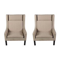 Very Modern Looking Pair of Wing Chairs