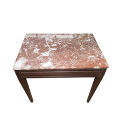 Antique Marble-Top French Table, 19th Century