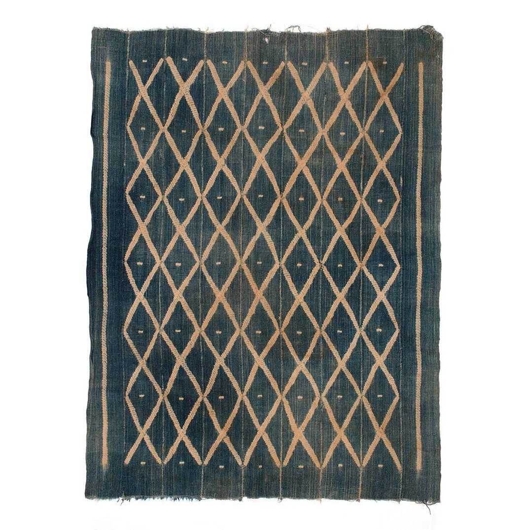 African Vintage Indigo Textile from Ghana or the Ivory Coast