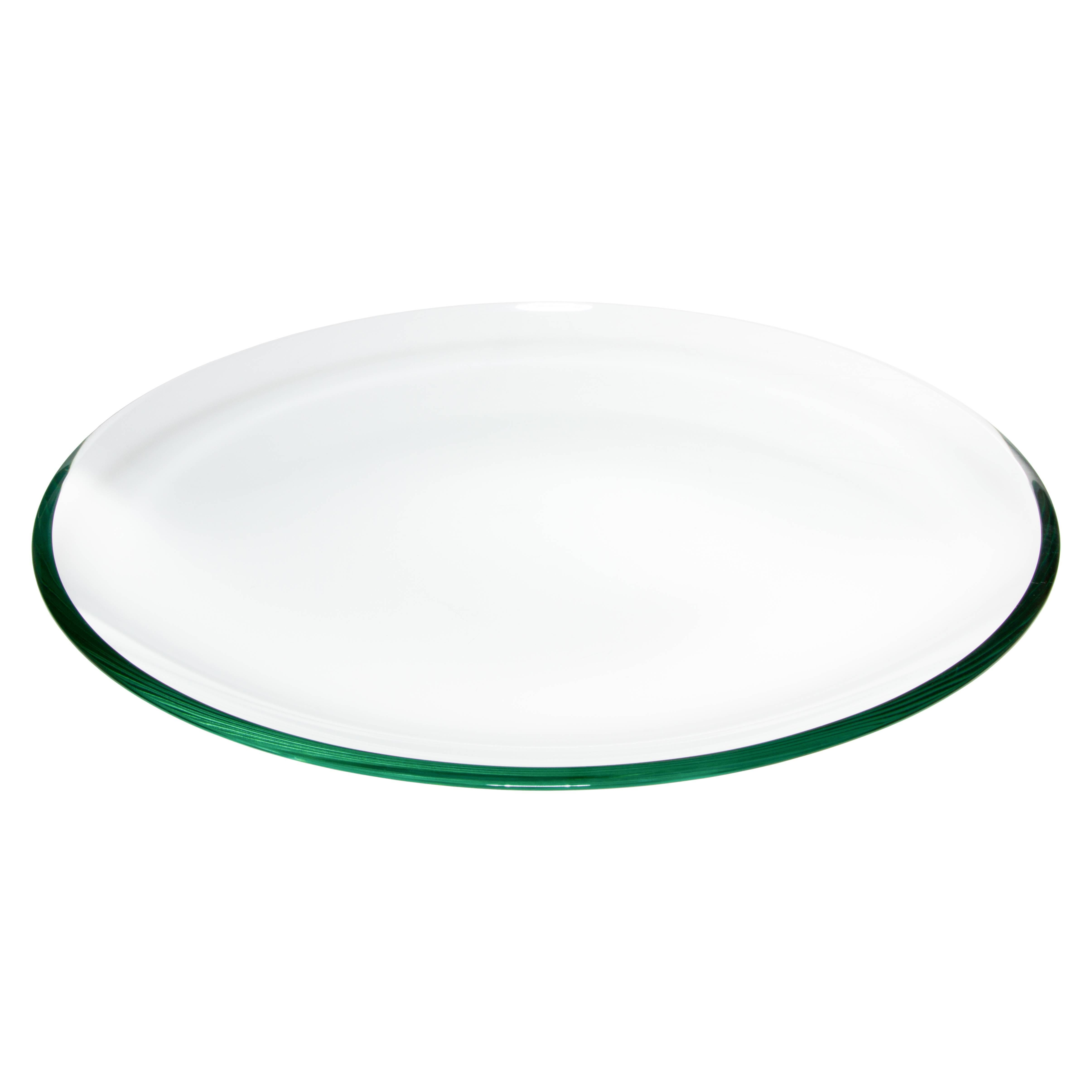 Fontana Arte Round Glass Dish or Low Large Bowl For Sale