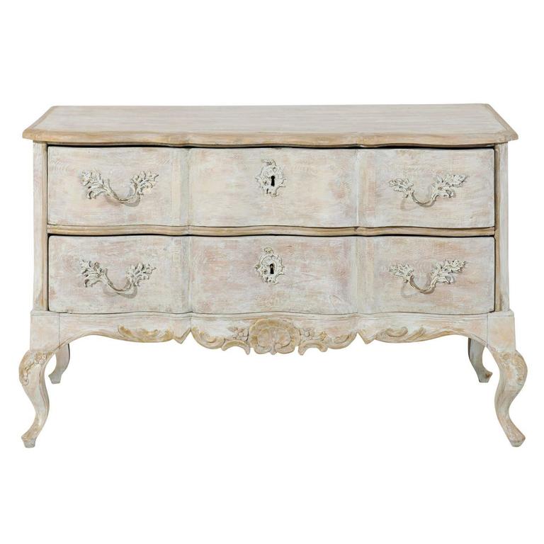 Swedish 19th Century Painted Wood TwoDrawer Chest at 1stdibs