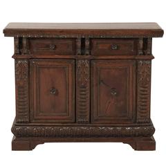 Antique Exquisite Italian 19th Century Wooden Credenza