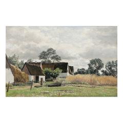 "Farm Scene" Oil on Canvas