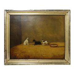 Terrier Friends Oil on Canvas