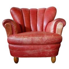 1940s Danish Rose-Colored Club Chair