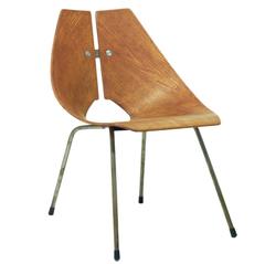 Molded Walnut Plywood Chair by Ray Komai