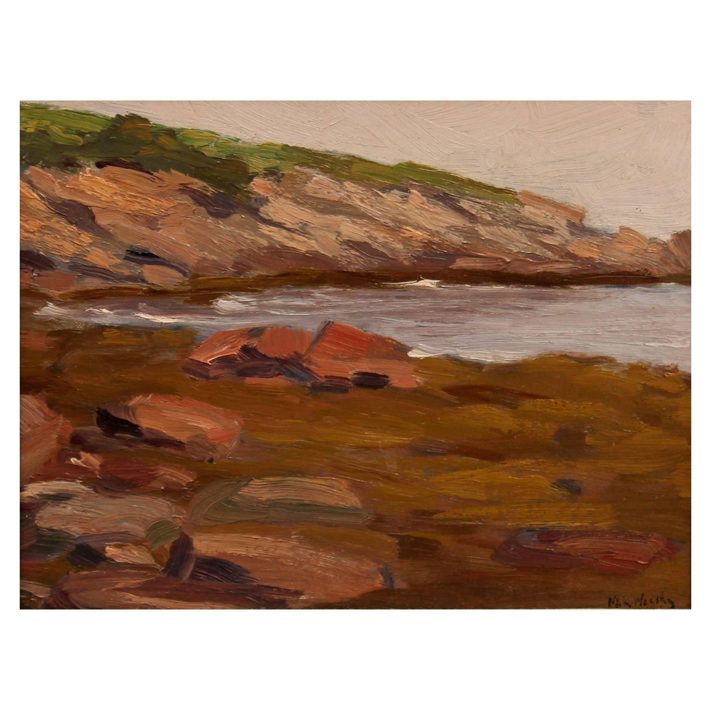 Painting  Impressionist Oil Painting Seascape "California Coast"