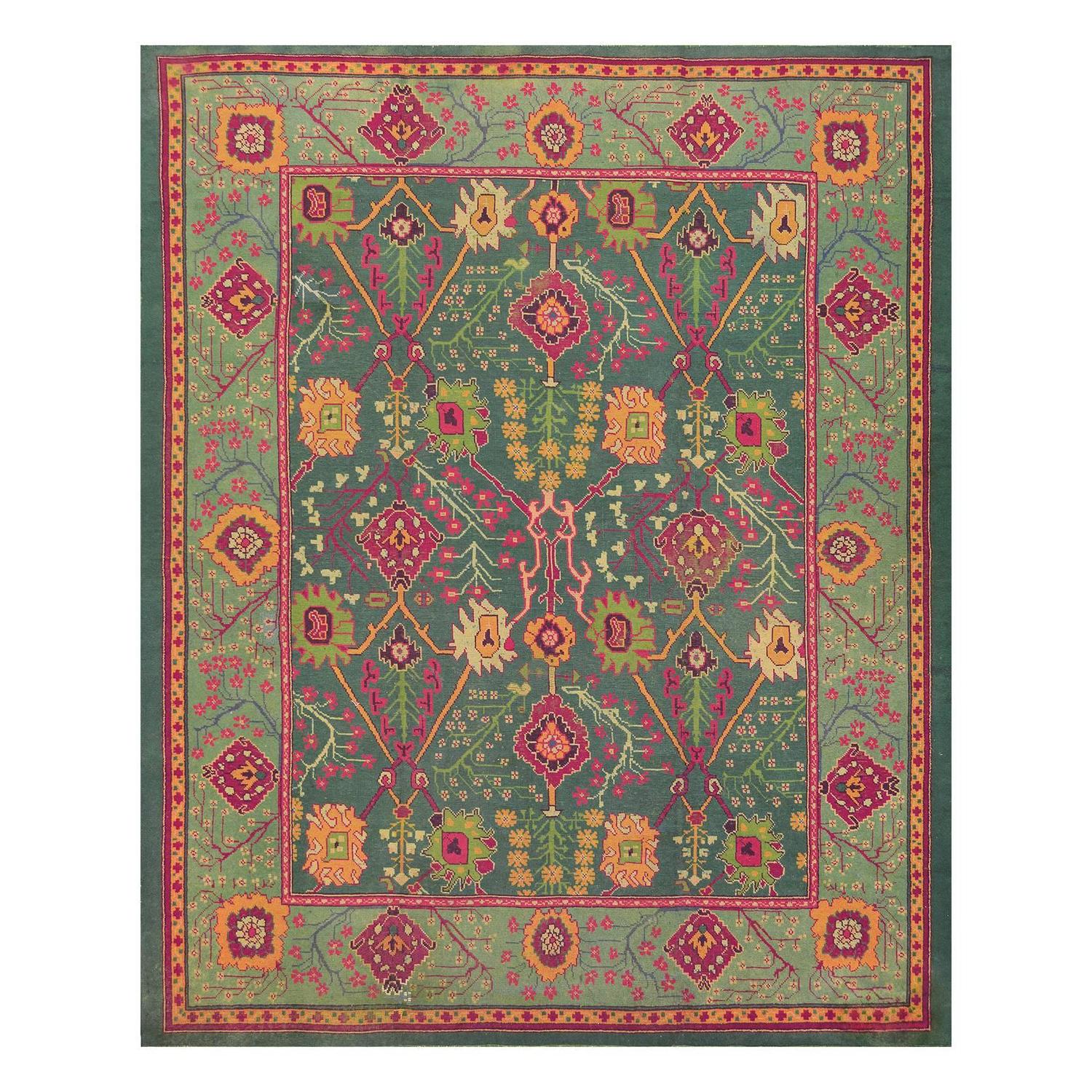 Majestic Antique Irish Donegal Rug For Sale at 1stdibs