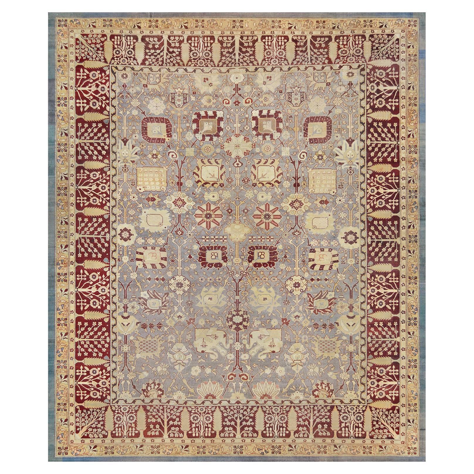 Late 19th Century Agra Rug from North India