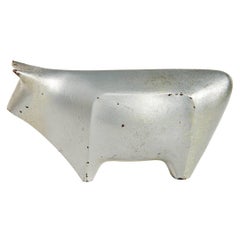 Figure d'Okimono en forme de taureau de style Art déco japonais par Hiramatsu Koshun, 1939