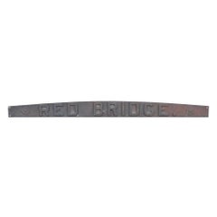 Cast Iron Red Bridge Sign