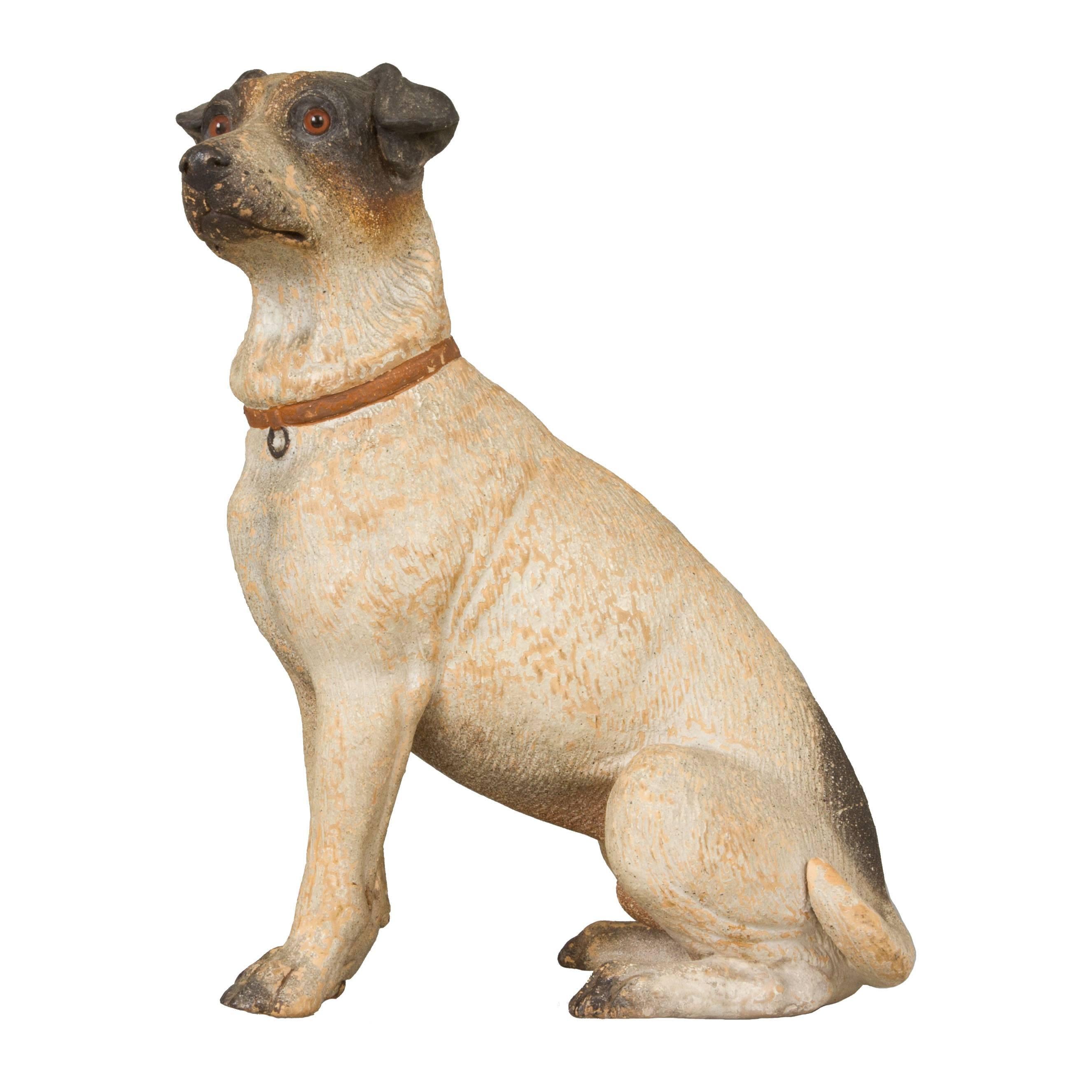 Ceramic Sculpture of a Terrier