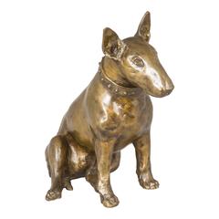 Bronze Dog Bull Terrier Sculpture