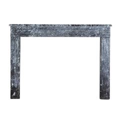 18th Century Antique Fireplace Mantel in Gray St. Anna Marble