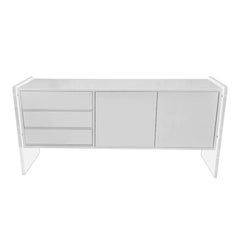 Lucite Panel Dresser or Sideboard