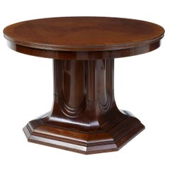 19th Century Mahogany Pedestal Base Center Table