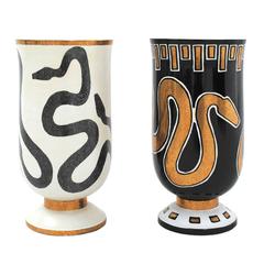 Pair of Serpent Vases by Nicolas Blandin