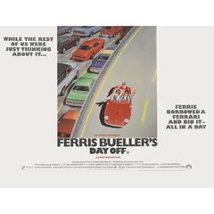 Vintage "Ferris Bueller's Day Off" Original British Film Poster
