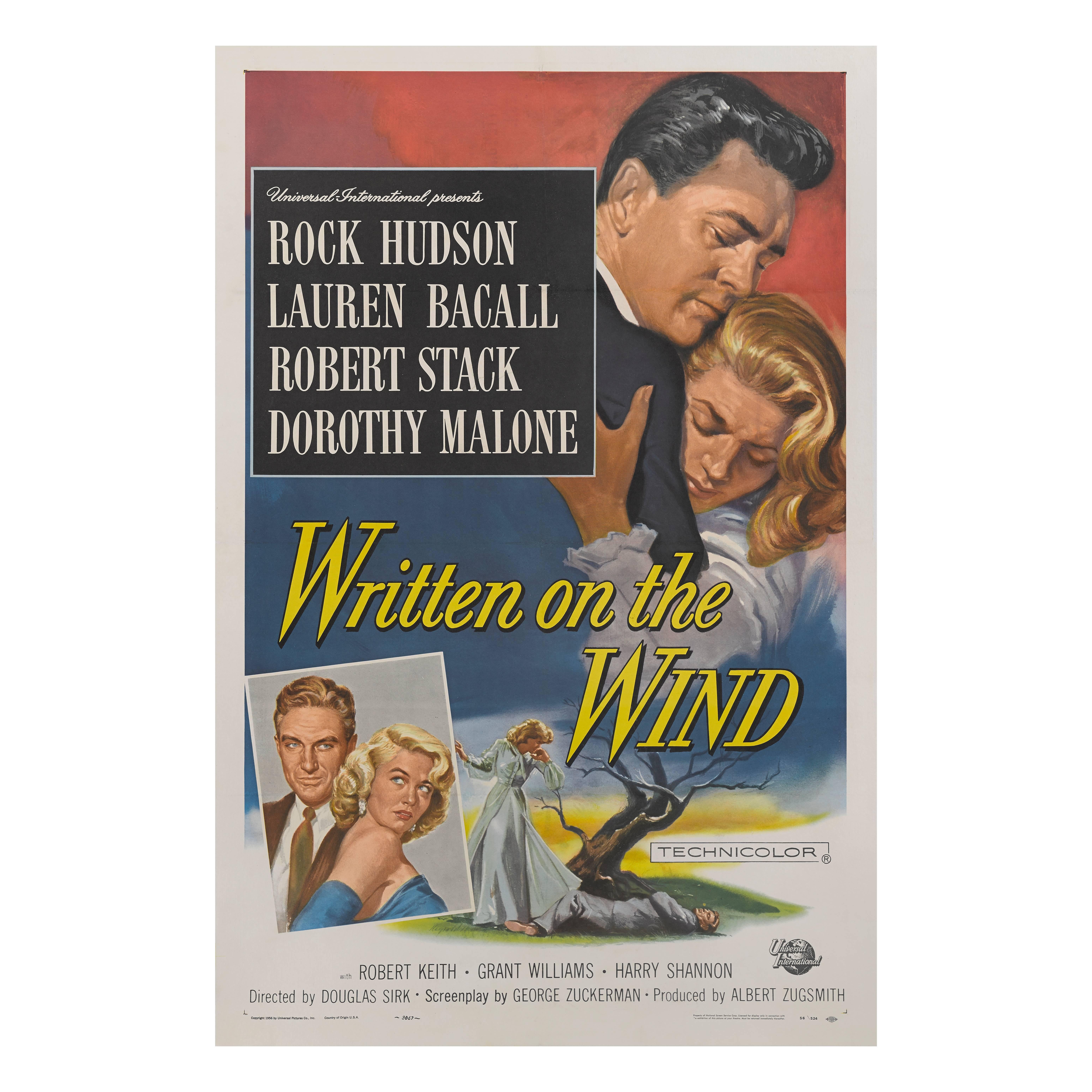 Written on the Wind, US Film Poster For Sale
