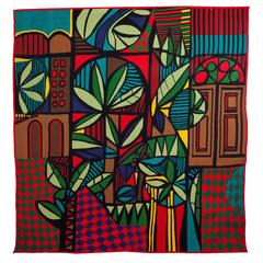 "Janela Da Casa Vermelha" Tapestry by Genaro de Carvalho