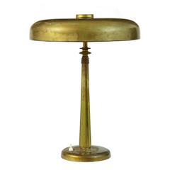 Antique 1920s Art Deco Brass Desk Lamp