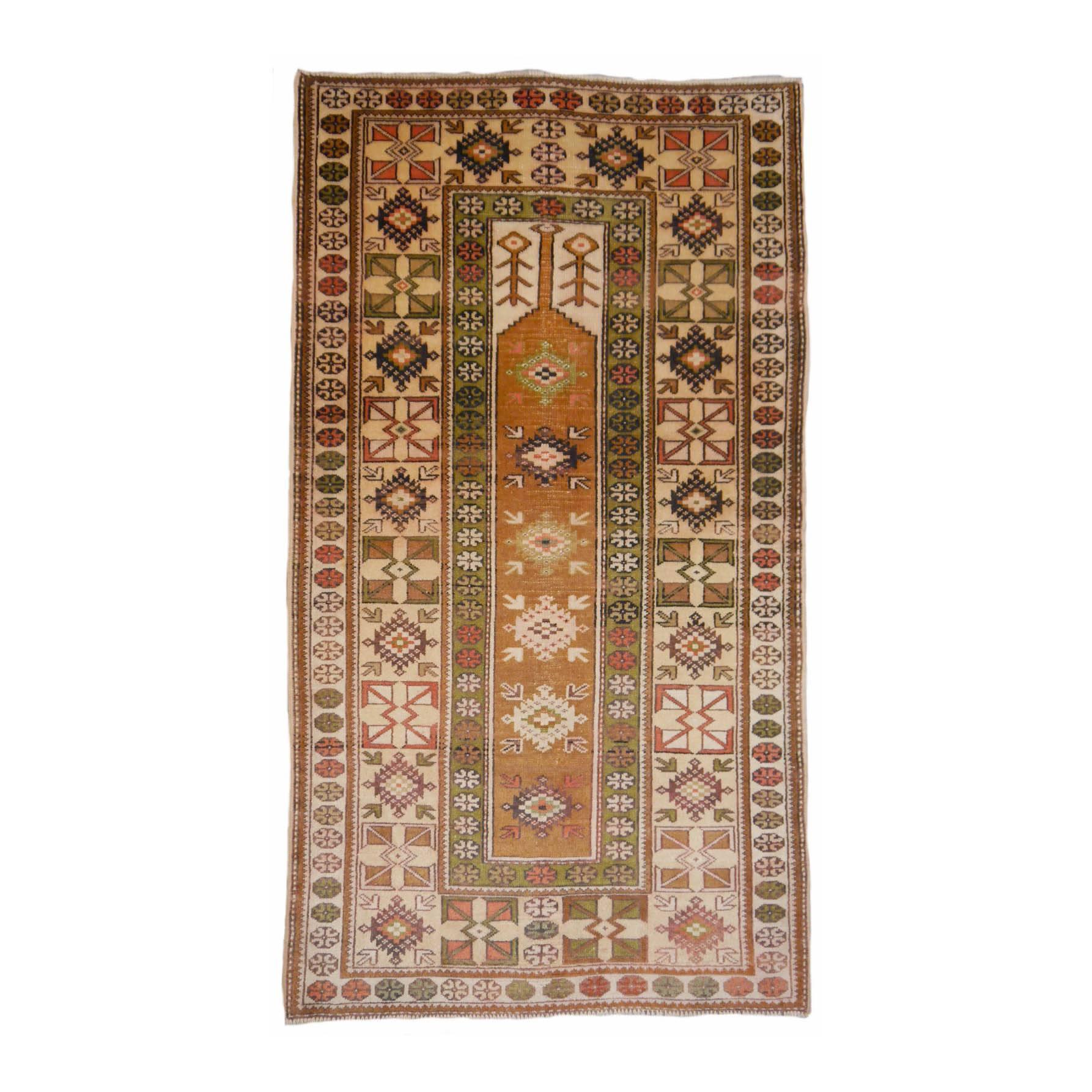 Türkischer Melas Vintage-Teppich im Angebot