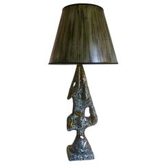 Tempestini Style Large Brutalist Lamp, 1960 Midcentury