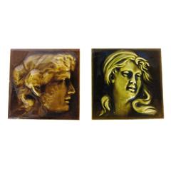 Victorian Potrait Tile Pair by Kensington Tile 7