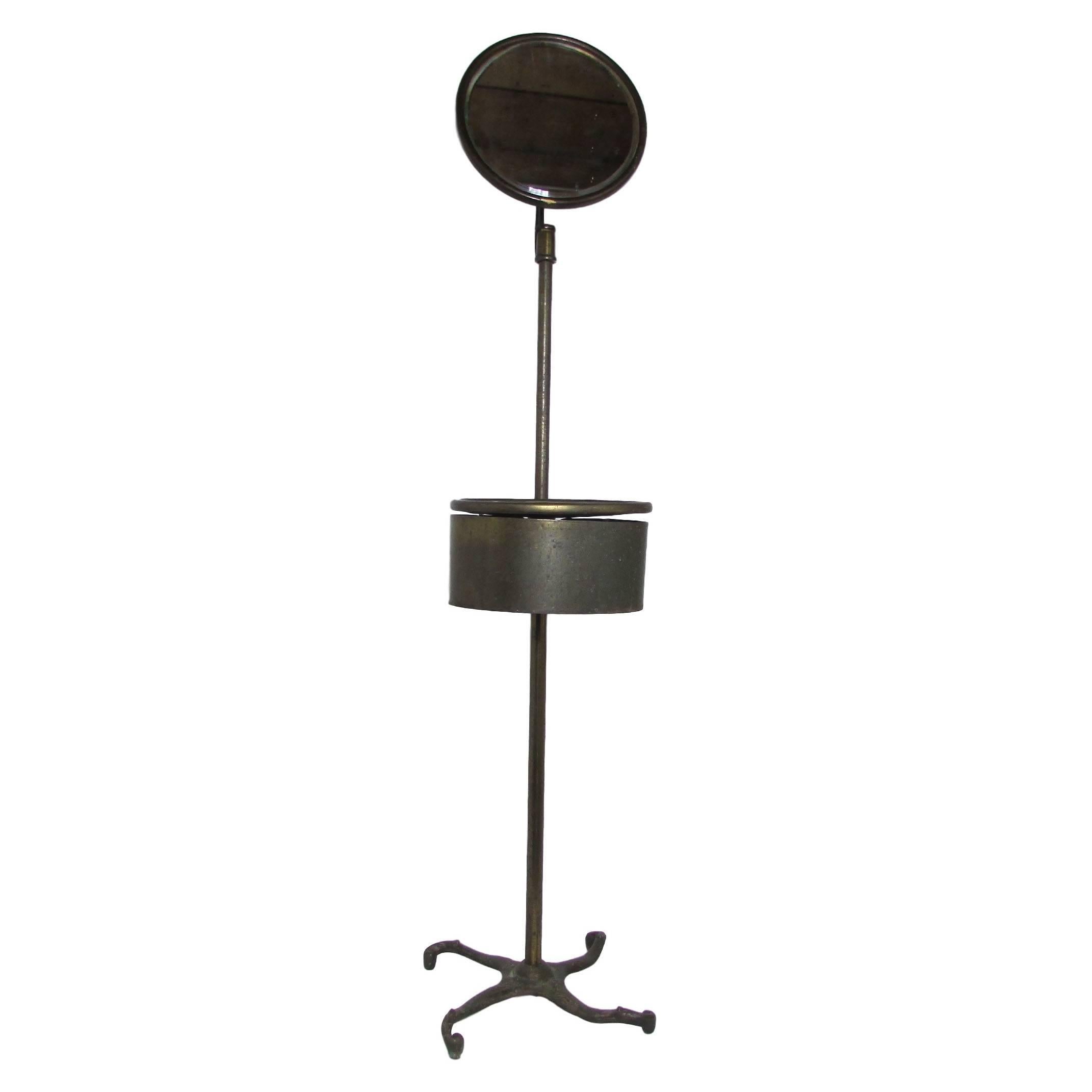 Victorian Era Brass Shaving Mirror Stand