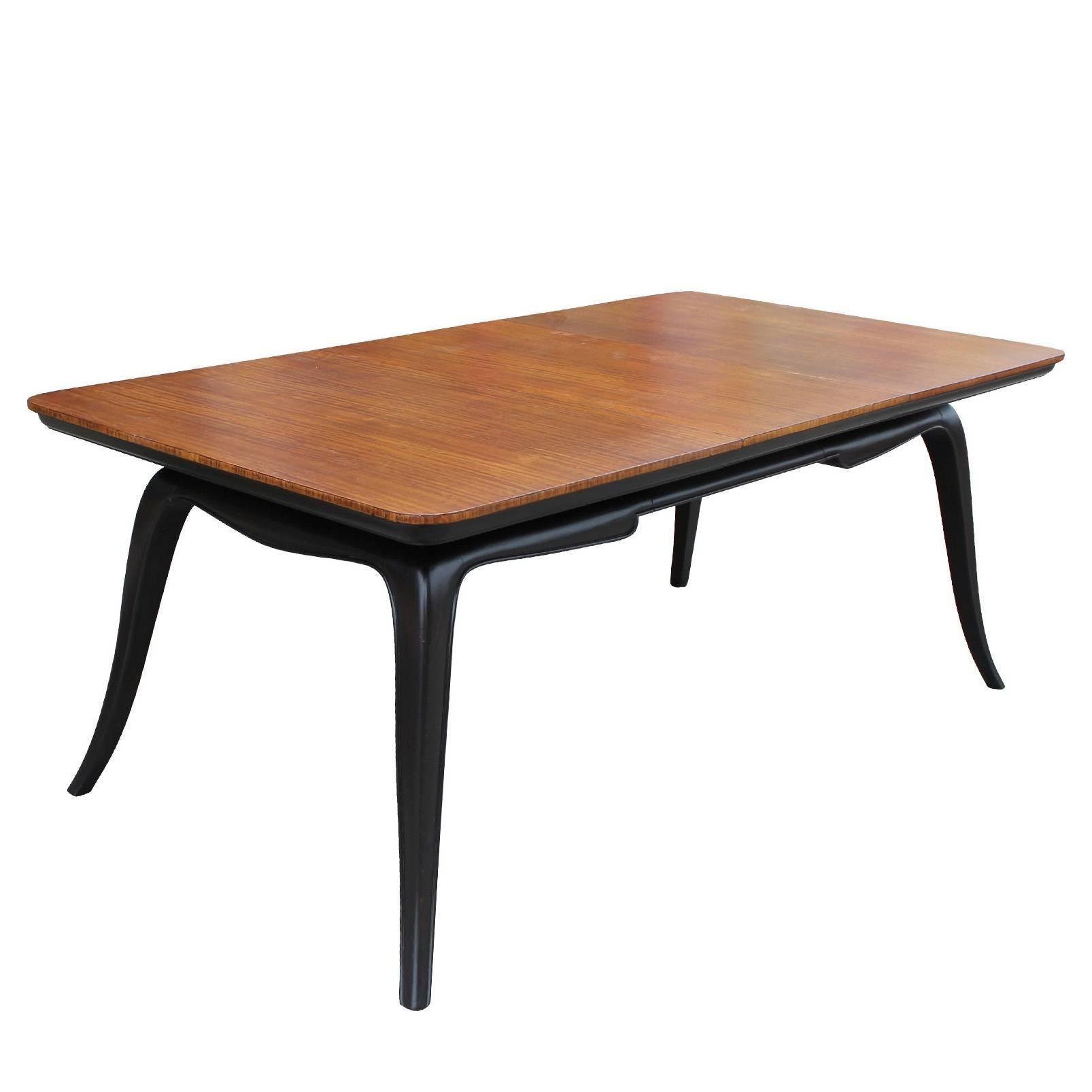 Sculptural Hollywood Regency Argentine Two-Tone Dining Table
