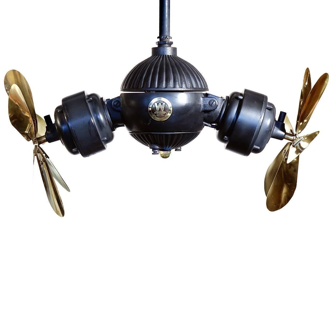 Rare Westinghouse Double Gyro Ceiling Fan
