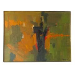 Abstract Midcentury Painting Signed Oneill