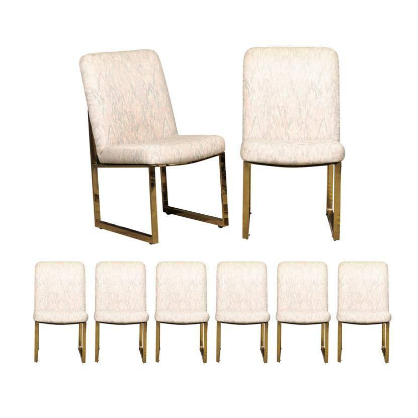 Set of Eight Thayer Coggin Chairs by Milo Baughman, circa 1983, USA