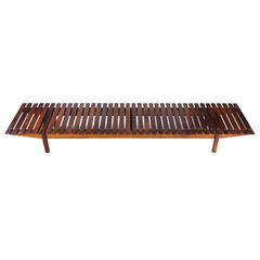 "Mucki" Brazilian Modern Rosewood Bench by Sergio Rodrigues