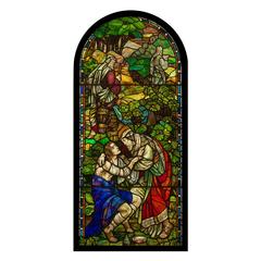 Very Beautiful Antique Victorian Stained Glass Window