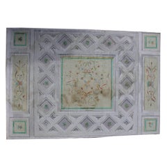 Antique Lacquered Ceiling, Painted on Canvas