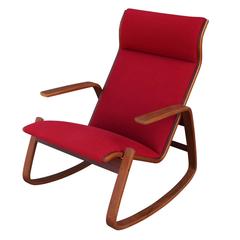 Sculptural Danish Bentwood Rocking Chair