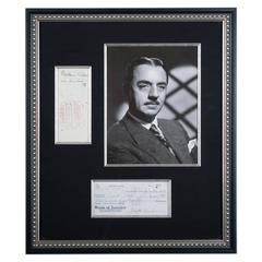 Framed Signature and Photograph of Actor William Powell