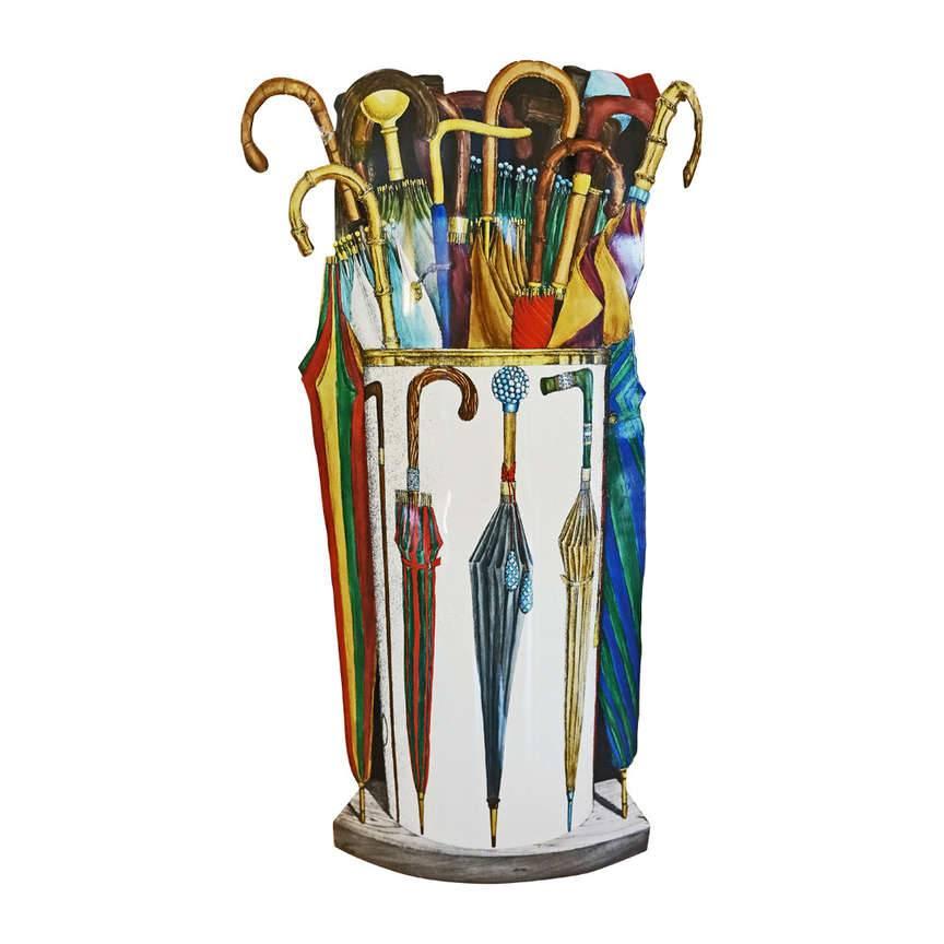 Fornasetti Umbrella Stand, Italy, 1950s