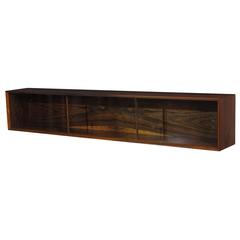 Wall Mount Floating Danish Rosewood Credenza