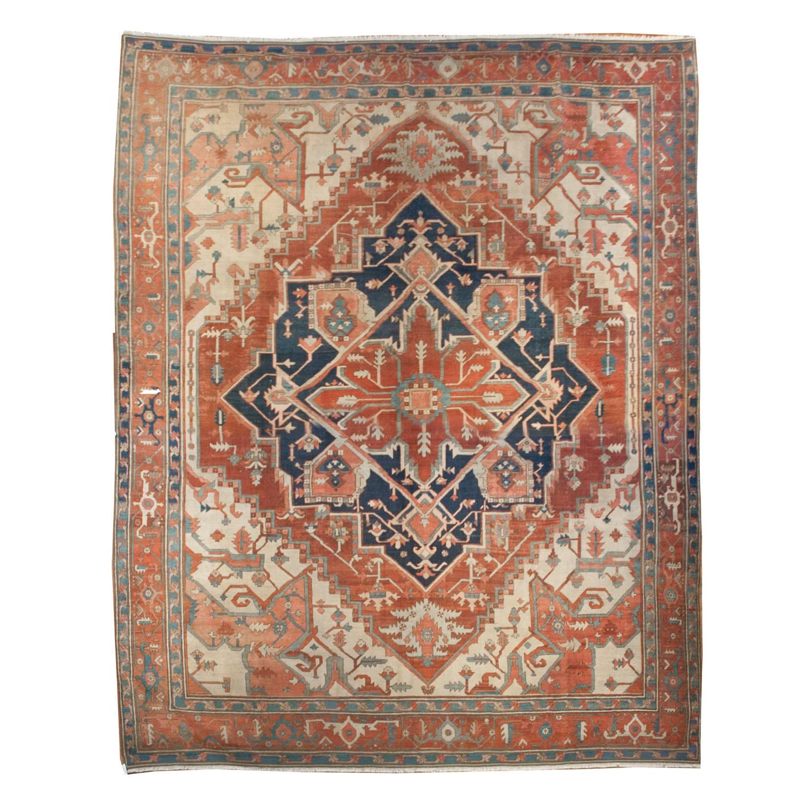 19th Century Serapi Rug For Sale