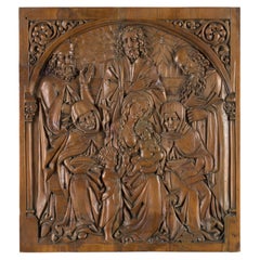 Holy Family in Sculpted Wood