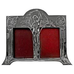 WMF Art Nouveau Silver-Plated Double Picture Photograph Frame, circa 1905 7